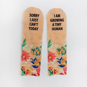 Pregnant Mom Socks, New Mom Socks, New Mom Gift, Floral Socks